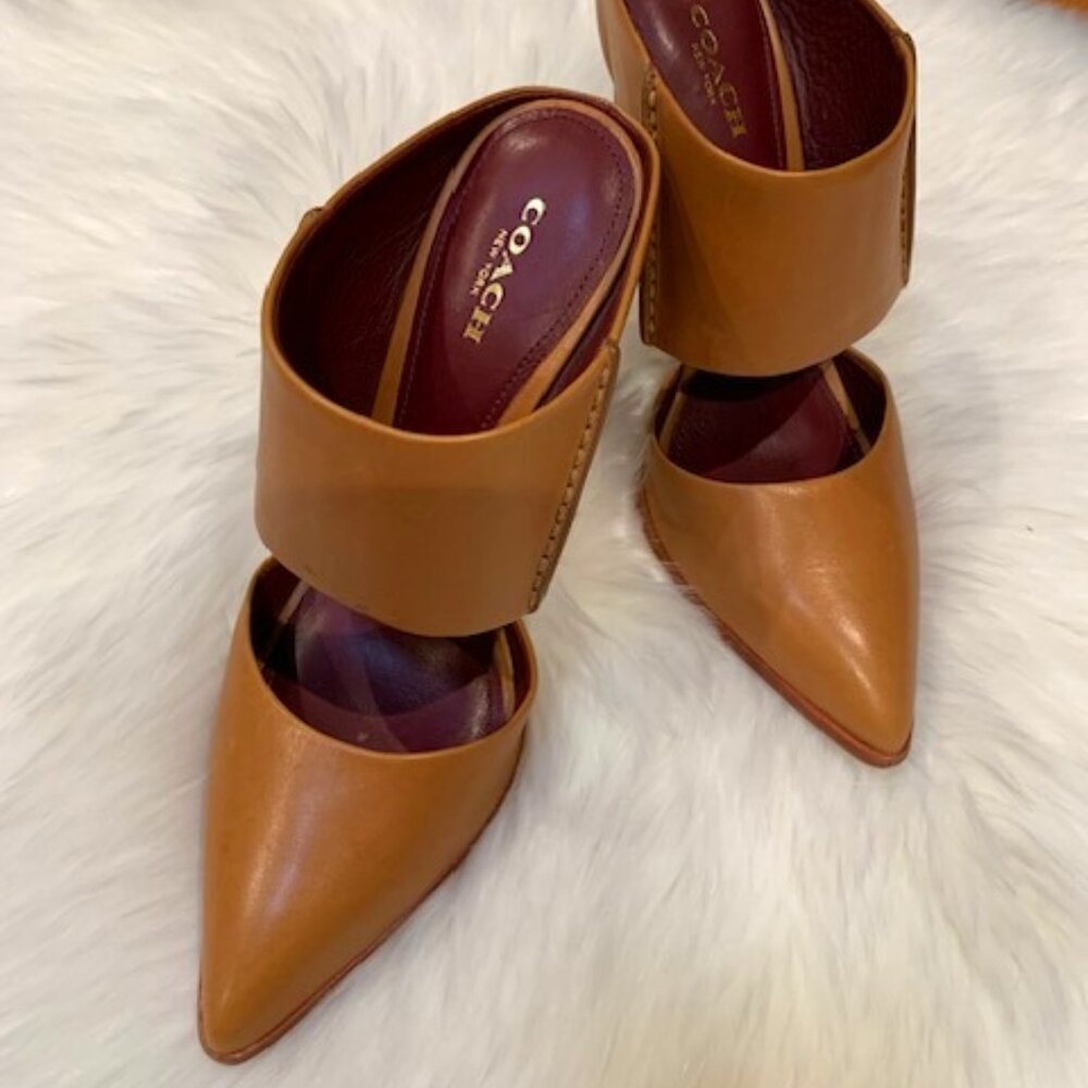 Coach Leather Mule Clogs